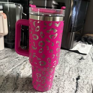 Leopard 40oz stainless steel tumbler